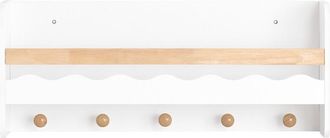 SoBuy Librer&iacute;a Infantil De Pared Estanter&iacute;a Para Ni&ntilde;os Con 1 Estante Y 5 Ganchos 73 X 15 X 30 Cm Kmb78-w Sobuy Es