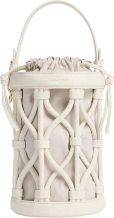 Coccinelle Koi Bucket Handtas - Dames - Schoudertassen - Wit - ONE Size - Katoen - Tassen