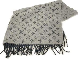 Louis Vuitton Pre-owned Stole - Heren - Vintage Accessoires - Grijs - ONE Size - Kasjmier - Vintage