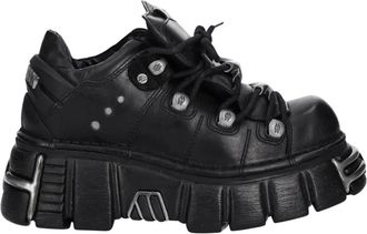 New Rock 120N Enkellaars - Dames - Sneakers - Zwart - 38 EU - Leer - Schoenen