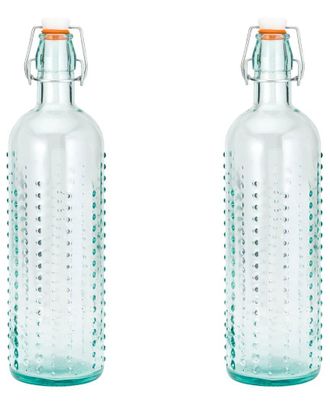 10 Strawberry Street Set of 2 Hermetic Glass Urchin Bottles