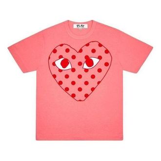 Comme Des Gar&ccedil;ons (WMNS) COMME des GARCONS PLAY FW25 Pastelle Polka Dot Logo T-Shirt Pink AZ-T275-051-3