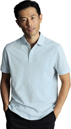 CHARLES TYRWHITT Solid Short Sleeve Cotton Tyrwhitt Pique Polo in Ice Blue at Nordstrom, Size Xx-Large