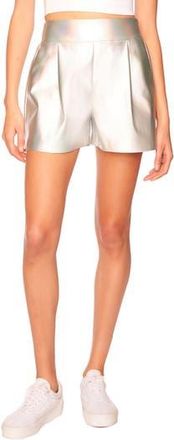 Susana Monaco Pleat Front Iridescent Faux Leather Shorts at Nordstrom Rack, Size X-Small