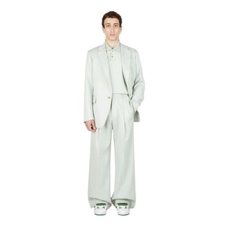 Lanvin Single Breasted Suits, male, Green, Size: S Single Breasted Blazer