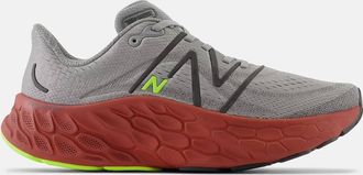 New Balance Mens More V4 Sneakers In Harbor Grey With Brick Red