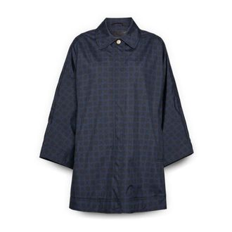 Elena Miro Dames, Jassen, Blauw, Maat: S/M Nylon