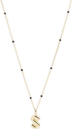 Argento Vivo Initial Pendant Necklace in Gold S at Nordstrom
