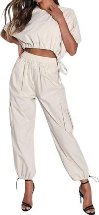 Lulus Cargo Jogger Pants In Beige