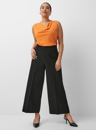 Contemporaine Womens Sleek cropped wide-leg pant