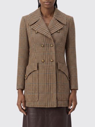 Etro Slim Fit Double-Breasted Short Blazer in Houndstooth Wool
