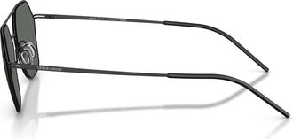 Giorgio Armani 0ar6185 Geometric Metal Frame Sunglasses with Double Bridge Design