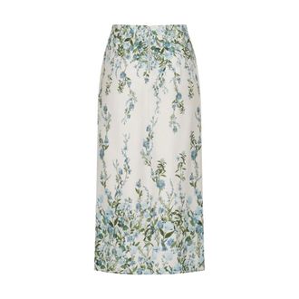 Alice & Olivia Alice + Olivia, Midi Skirts, female, Blue, Size: 2XS Maeve Slip Skirt