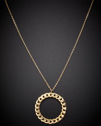 Italian Gold, Inc 14K Italian Gold Curb Link Circle Pendant Necklace