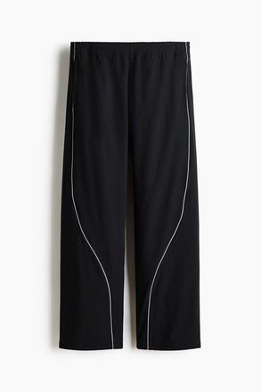 H&M Relaxed Fit Track Pants in Black at Nordstrom, Size Xx-Large
