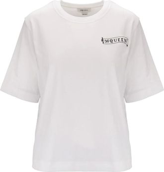 Alexander McQueen Alexander McQueen, T-Shirts, female, White, Size: XS Crew Neck T-shirt