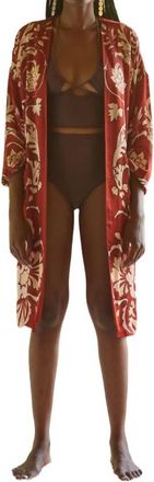 Carolina K Eros Coat In Scroll Red