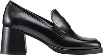 Cosmoparis Schoenen, Dames, Zwart, 36 EU, Zwarte leren hakmocassin