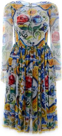 Dolce & Gabbana Silk Maiolica Dress