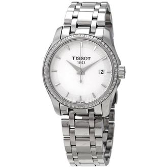 Tissot T-Trend Couturier White Dial Diamond Ladies Watch T035.210.61.011.00