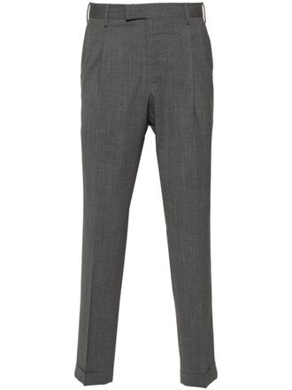 Pantaloni Torino pleated slim-cut trousers - Grey