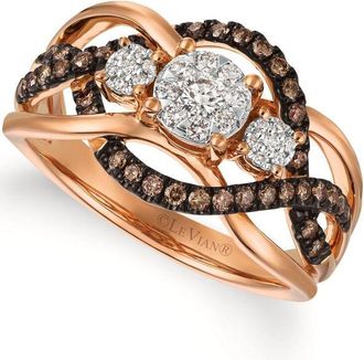 Le Vian Ladies Clusters And Composites Rings set in 14K Two Tone Gold