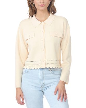 Rain + Rose Collar Cardigan