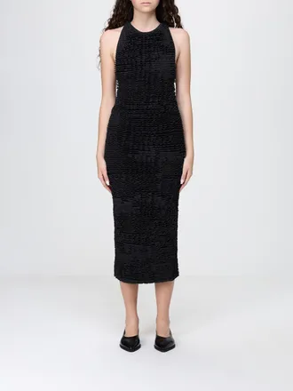 Max Mara Abito midi a tubino con scollo allamericana e dettagli ricamati
