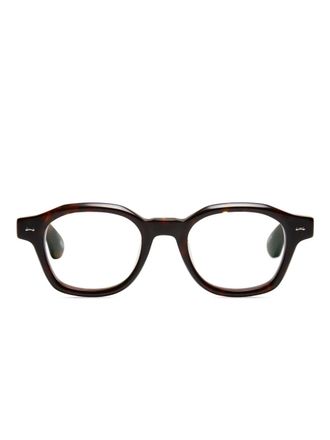 Peter and May Bril met vierkant montuur en schildpadschild design - Bruin