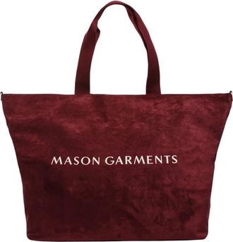 Mason Garments Tassen, unisex, Rood, ONE Size, Su&egrave;de, Tote Bag Jumbo Bordo
