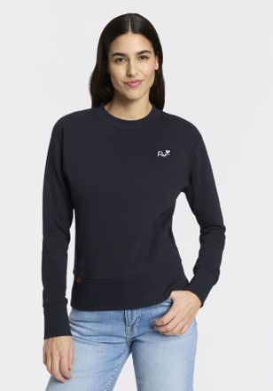 Ragwear Sweatshirt RAGWEAR AZALLEA O, Damen, Gr. XXL, navy, Sweatware, Obermaterial: 70% Baumwolle, 30% Polyester, unifarben mit Farbeinsatz, h&uuml;ftlang, Rundha