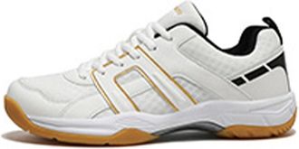 Generic Women Professional Wear-Resistant Badminton Shoes - Breathable Training Competition Volleyball Tennis Sneakers (Gold,7.5)