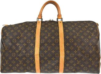 Louis Vuitton Pre-owned Weekend Bags, female, Brown, Size: ONE SIZE Pre-owned Keepall Travel Bag