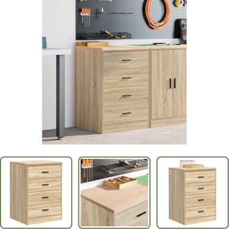 vidaXL vidaXL Armadio per officina - Armadietto da Garage Rovere Sonoma 60x51x85 cm