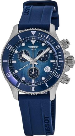 Tissot Seastar 1000 Chronograph 38mm Blue Dial Silicone Strap Mens Watch T120.217.17.041.00