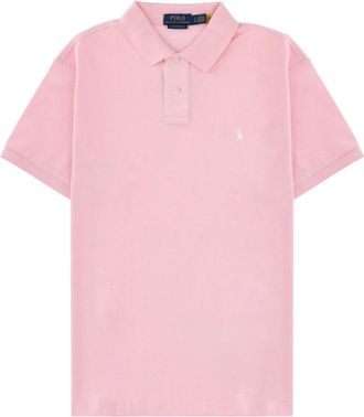 Polo Ralph Lauren Polo Shirts, male, Pink, Size: XL Short Sleeve Knit