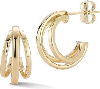 Ember Fine Jewelry 14K Triple Hoop Earrings