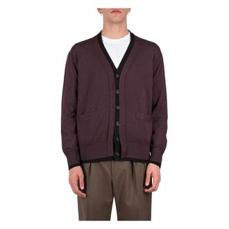 Paolo Pecora Cardigan Bicolor - - Knitwear - Uomo - Viola - M