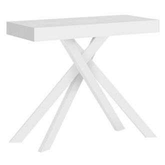 ITYhome Consola extensible 90x40/300 cm effecto madera, fresno blanco