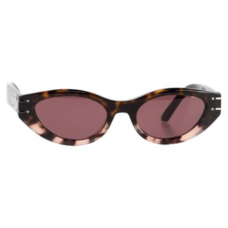 Dior Pre-owned Womens Diorsignature B5I Oval-Framed Sunglasses in Brown Acetate - One Size
