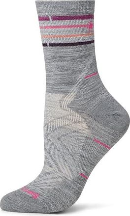 Smartwool Run Zero Cushion Mid Crew Womens Crew Cut Socks Shoes Light Gray : LG (Womens Shoe 10-12.5), Wool/Nylon/Mesh