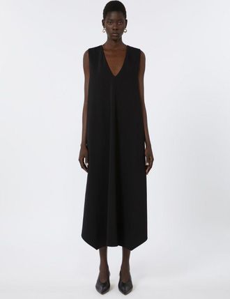 Max Mara Womens Sasia Jersey Dress Black viscose - Size Medium