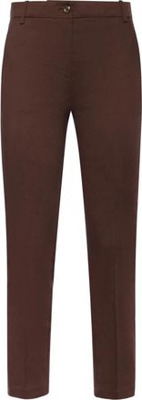 Pinko Slim-fit Broek - Dames - Slim Fit Broeken - Bruin - S - Leer - Broeken