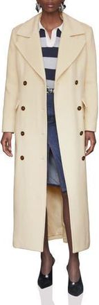 Avec Les Filles Double Breasted Tailored Maxi Coat in Butter Cream at Nordstrom Rack, Size X-Small