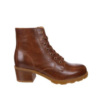 OTBT Womens Arc Heeled Ankle Boots In Brown Leather
