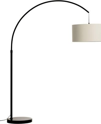 Kenay Home L&aacute;mpara de pie blanca y negra 50 x 192 cm