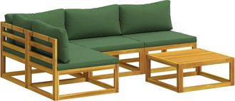 vidaXL Juego De Sof&aacute; 5 Uds. Natural Madera De Acacia S&oacute;lida Vidaxl