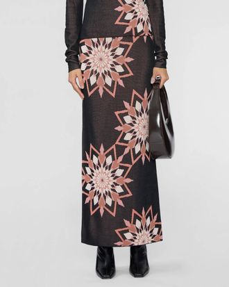 Misa Dena Maxi Skirt In Moroccan Snowflake