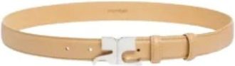 Courr&egrave;ges AC Logo Belt - Dames - Riemen - Beige - 80 CM - Leer - Accessoires