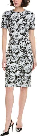 Sara Campbell Sheath Floral Jacquard Dress